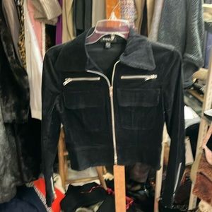 Bebe Corduroy Zip Up Jacket